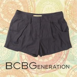Stormy Sky Pleated Trouser Shorts by BCBGeneration